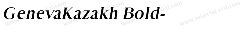 GenevaKazakh Bold字体转换